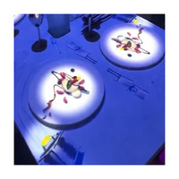 Table à manger à projection interactive, nouveau design, système d'assiettes à dîner interactives pour restaurant
