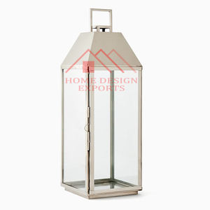 Linterna de vela con acabado de plata de acero para decoración al aire libre, precio barato al por mayor, linterna de vela de suelo de acero inoxidable - Product Image 2