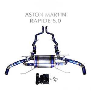 Vortex Blue Burnt Titanium Valved Catback Exhaust System for Aston Martin Rapide 6.0L V12 Direct Fit Performance <b>Kits</b> - Product Image 1