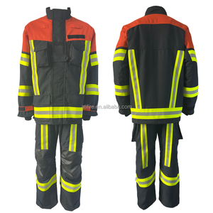 Combinaison de <span class=keywords><strong>pompier</strong></span> EN469 NOMEX IIIA, veste et pantalon de <span class=keywords><strong>pompier</strong></span>, équipement de lutte contre les incendies résistant aux flammes, <span class=keywords><strong>casque</strong></span>, gants, cagoule, bottes, SCBA S7 - Product Image 3