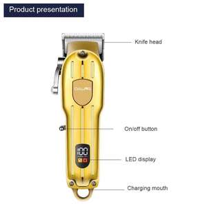 2024 nuevas cortadoras de pelo recargable peluquería razonamiento peluquería cortadora eléctrica de alta potencia al por mayor - Product Image 5