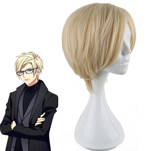 Peluca rubia para hombres y <span class=keywords><strong>chicos</strong></span>, peluca Cosplay <span class=keywords><strong>de</strong></span> Furuichi Sakyou - Product Image 4
