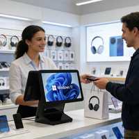Sistema POS Android Windows de 15.6 Pulgadas Económico con CPU Intel de 2.0GHz y Pantalla Táctil para Restaurantes