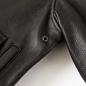 Retro Winter <b>Flight</b> <b>Jacket</b> <b>Men</b> Real Leather Pilot Bomber Coat Heavyweight Cotton Liner Polyester Filling Custom Patch/Logo - Product Image 3