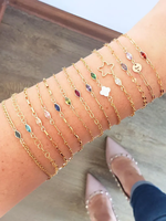 Connecteurs de bijoux permanents en forme de marquise avec pierre de naissance, breloques en acier inoxydable plaqué or 18 carats pour la fabrication de bracelets, colliers et chaînes de cheville DIY