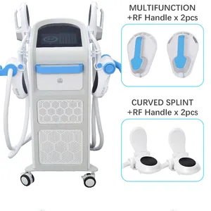 Farslim Newest! Body NEO slimming machine 4handles RF Sculpting CURVED SPLINT Massage Tesla Muscle Stimulator Buding lose weight