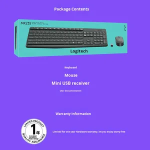 Chính hãng cho MK235 Bàn phím không dây và chuột thiết lập với 1800DPI quang học cảm biến USB cho máy tính xách tay/máy tính để bàn văn phòng & nhà sử dụng - Product Image 4