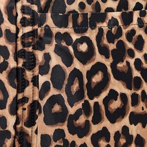 Sac fourre-tout d'été personnalisé en nylon imprimé léopard, sac à bandoulière pour le shopping, sac de plage portable avec fermeture éclair, grande capacité, sac de week-end pour femme - Product Image 3