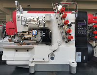 Machine à coudre industrielle à entraînement direct VMA en promotion avec caméra de fil extérieure, machine à point de recouvrement à lit plat pour vêtements