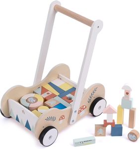 <b>Wooden</b> Sit-to-Stand Learning Walker <b>Toy</b> Outdoor Activity Walker <b>for</b> Baby - Product Image 1