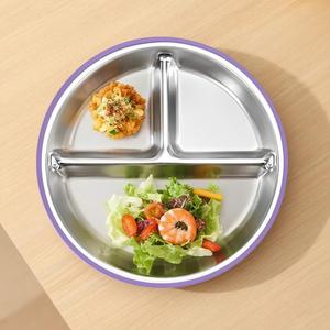 Juego de Vajilla Infantil Personalizable de 4 Piezas de Acero Inoxidable 304 con Platos y Tazones de Silicona Removibles con Succión, Libres de BPA - Product Image 5