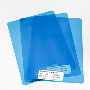 فيلم نوافذ شمسي سائل بلون أزرق إمبراطوري متغير اللون بالجملة، مقاس 1.52*30 متر، سمك 2.5 مل، عالي الحماية من الحرارة ومضاد لأشعة الشمس - Product Image 2