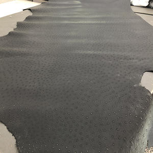 หนังวัวแท้ลายนูนลายขนนกกระจอกเทศสุดหรูคุณภาพสูงสำหรับรองเท้า กระเป๋า และเสื้อผ้า - Product Image 1