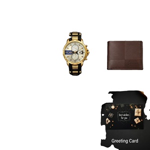 Ensemble cadeau de luxe pour homme, montre, portefeuille, lunettes de soleil, porte-clés, idéal pour un anniversaire, la fête des pères, Noël et la Saint-Valentin - Product Image 3