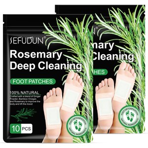 Patchs pour les pieds à la lavande SEFUDUN, best-sellers transfrontaliers, pour la déshumidification et le massage des pieds, favorisant le sommeil. 10 paquets de patchs. - Product Image 3
