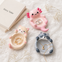 Kit de Pâte à Modeler DIY : Plateau à Bijoux Animaux avec Peintures et Pinceaux pour Activités Créatives Éducatives pour Enfants