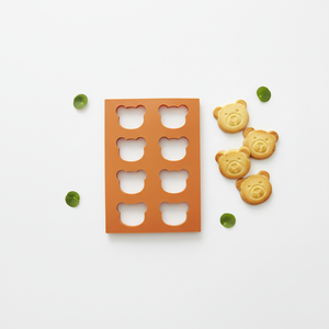 Stampo per Biscotti a Forma di Orsetto, Cuore e Quadrato, <span class=keywords><strong>in</strong></span> Ceramica per Alimenti, Colore Bianco Croccante - Product Image 2