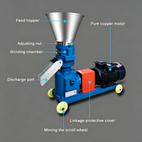 Petite machine à granulés pour aliments de volaille, machine de fabrication de granulés d'aliments pour animaux (poulets, canards, bovins, chevaux), machine de traitement d'aliments pour usine