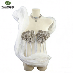 Tela <span class=keywords><strong>de</strong></span> Organza con Pliegues en Espiral 3D, Tela <span class=keywords><strong>de</strong></span> Encaje con Pliegues <span class=keywords><strong>de</strong></span> Acordeón <span class=keywords><strong>para</strong></span> Vestidos <span class=keywords><strong>de</strong></span> <span class=keywords><strong>Novia</strong></span> DIY - Product Image 1