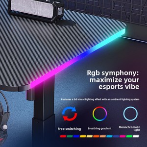 Прямой поставщик: Прямоугольные умные электрические игровые столы с регулировкой высоты и RGB-подсветкой, функциональность для трансграничной торговли - Product Image 3