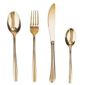 Ensemble de couverts décoratifs de table dorés comprenant une cuillère pour le mariage Vaisselle de cuisine aspect royal Couverts pour hôtel - Product Image 5