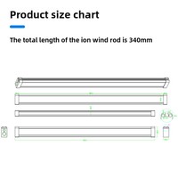 Barre ionisante anti-statique pour l'élimination de la poussière et le contrôle de l'électricité statique 220V 0,5kg