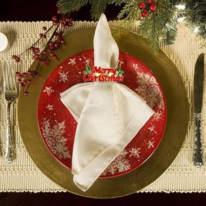 Juego de 6 Anillos para Servilletas con Diseño de Reno Navideño Dorado, Porta Servilletas Metálicos con Diseño de Copo de Nieve y Árbol de Navidad, Decoración para Mesa de Comedor en Fiestas y Bodas - Product Image 3