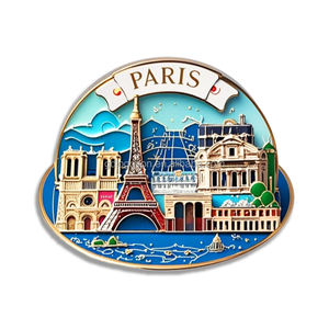 Aimant <span class=keywords><strong>de</strong></span> réfrigérateur <span class=keywords><strong>Paris</strong></span> Tour Eiffel personnalisable Couleurs riches Souvenir en métal personnalisable en vrac pour les occasions <span class=keywords><strong>de</strong></span> remise des diplômes Boutiques <span class=keywords><strong>de</strong></span> cadeaux - Product Image 2