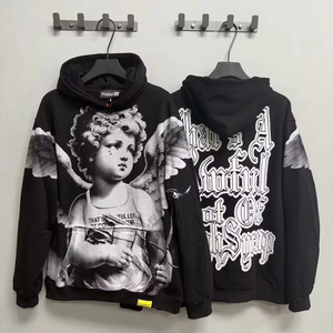 เสื้อฮู้ดดี้ผู้ชายคุณภาพสูง ผ้าฝ้าย 100% สไตล์สตรีทแวร์ หนานุ่ม น้ำหนักมาก ลาย "THAT'S a AWFUL LOT of COUGH SYRUP" - Product Image 2