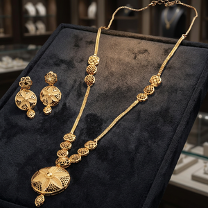 Juego de Joyería Largo de Latón Chapado en Oro de 14K, 18K, 24K al por Mayor, Collares de Moda, Juego de Joyería Largo de Diseño Tradicional - Product Image 3