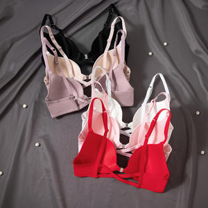 여성용 하이 서포트 푸쉬업 브라, 앞후크, 언더와이어 서포트, 통기성 혼합 소재, 탈부착 불가 패드, 두꺼운 골지 - Product Image 2