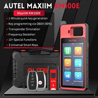 Autel Maxiim Km100e OBD2 Protocol Car Key Fob Programmer Transponder Chip Read Write Tool Free Online Update 12 Month Warranty