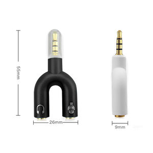 Hot Gold Plated PVC Jacket <b>Audio</b> Adapter Headphone Microphone Splitter in Stock - Product Image 5