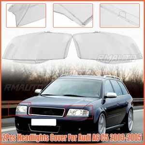 2 pièces, boîtiers de phares avant, couvercles de phares, abat-jour transparents, masques de phares, lentilles pour Audi A6 C5 2003 2004 2005 - Product Image 1