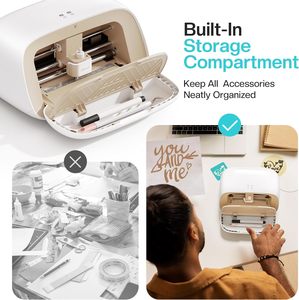 Likcut S501 thông minh nhỏ gọn Vinyl Máy cắt xách tay Tự làm máy vẽ cho Sticker niềm vui thủ công trang trí đám cưới Nguồn cung cấp Bên-Màu Be - Product Image 4