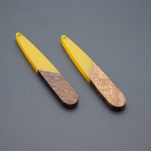 MN EXPORTS Rustic <b>Resin</b> & Wood Drop Earrings Handmade Natural Wooden Jewelry Lightweight Bohemian Fashion Party for Women - Product Image 1