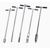 Kits de tarière à main en acier inoxydable Outils d'échantillonnage de carottes de sol Échantillonneur de sol de type néerlandais de 100mm