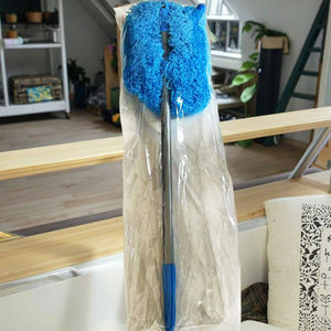 Spazzola per spolverare elettrostatica in microfibra per uso domestico retrattile con testa a forma di piuma circolare per la pulizia del ventilatore da soffitto - Product Image 6