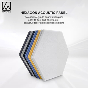 Kingman Văn Phòng Hiện Đại Tường Trang Trí Nội Thất Lục Giác Polyester Acoustic Tấm Âm Thanh Hấp Thụ Gạch Cho Phòng Tập Thể Dục Phòng Ngủ KTV - Product Image 2