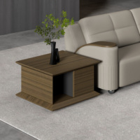 Table basse moderne en bois d'ingénierie, hauteur réglable, 700*700*450mm, mobilier de salon