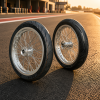 Roues Supermoto Surron Ultra Bee 17 pouces chromées, ensemble de roues Motard Street avec pneus avant et arrière 2026