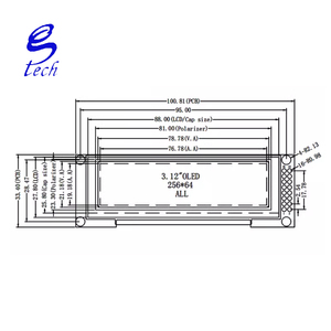 คุณภาพสูงแบรนด์เดิม 3.12 นิ้ว OLED หน้าจอ LCD SSD1322 จอแสดงผล 256x64 โมดูล 16 พิน 8 บิตพอร์ตขนาน SPI - Product Image 4