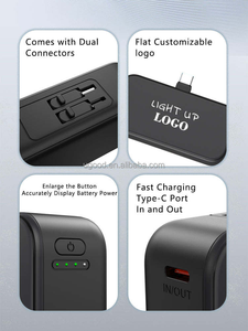 <span class=keywords><strong>Batterie</strong></span> externe portable avec câble intégré, mini-<span class=keywords><strong>batterie</strong></span> de <span class=keywords><strong>secours</strong></span>, type-C pour interfaces, sortie 10W, design ultra fin - Product Image 3