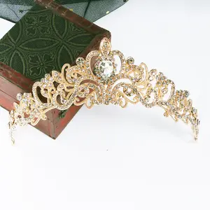 Matrimonio all'ingrosso sposa diademi di cristallo corone di pietra di strass spettacolo diademi principessa Corona di compleanno