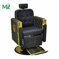 Chaises de coiffeur portables en aluminium au design moderne, inclinables et noires