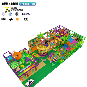 Equipo de Juegos Deportivos Comerciales para Interiores, Parque Infantil con Tobogán Doble de Plástico Suave para Niños, Experiencia Interactiva de Escalada para Uso Doméstico - Product Image 1