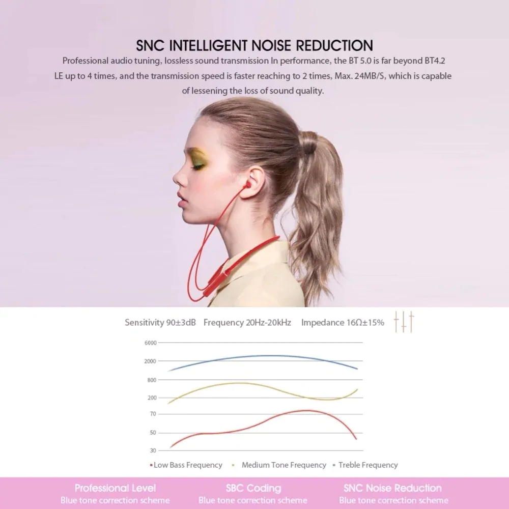 Original Lenovo HE05 earbuds neckband sports 5.0 BT stereo magnetic earphones Waterproof wireless earphone headphone