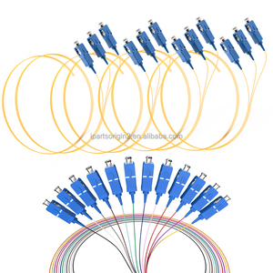 Cable de Fibra Óptica de Grado Profesional, Monomodo, Conector Azul SC/UPC, Pigtails con Cubierta LSZH de Colores para Cableado de Red - Product Image 1