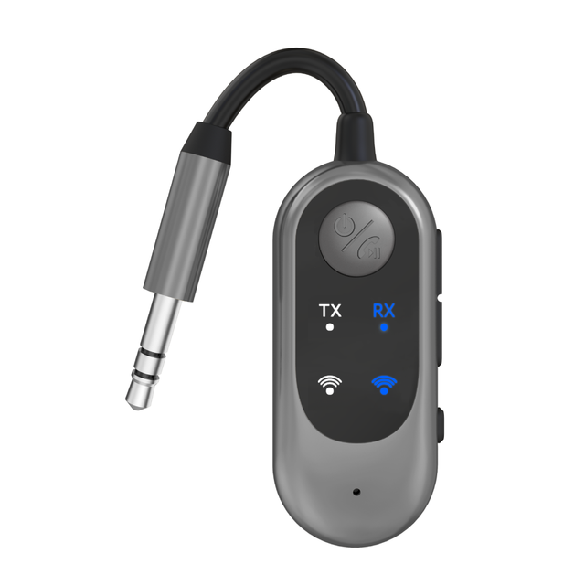 Bluetooth Car Transceiver Adapter 3.5mm AUX Jacks for Car Speakers Hi-Fi Audio Music Receiver Hands Free Transmit and Receive