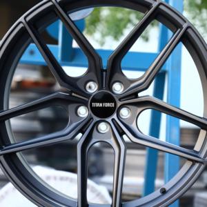Jantes de voiture TITAN FORCE 18 19 20 pouces 5x114.3, roues forgées sur mesure noir mat pour <span class=keywords><strong>Fiat</strong></span> <span class=keywords><strong>500</strong></span>, roues JDM FL5, Civic Type R, Abarth 595 - Product Image 4